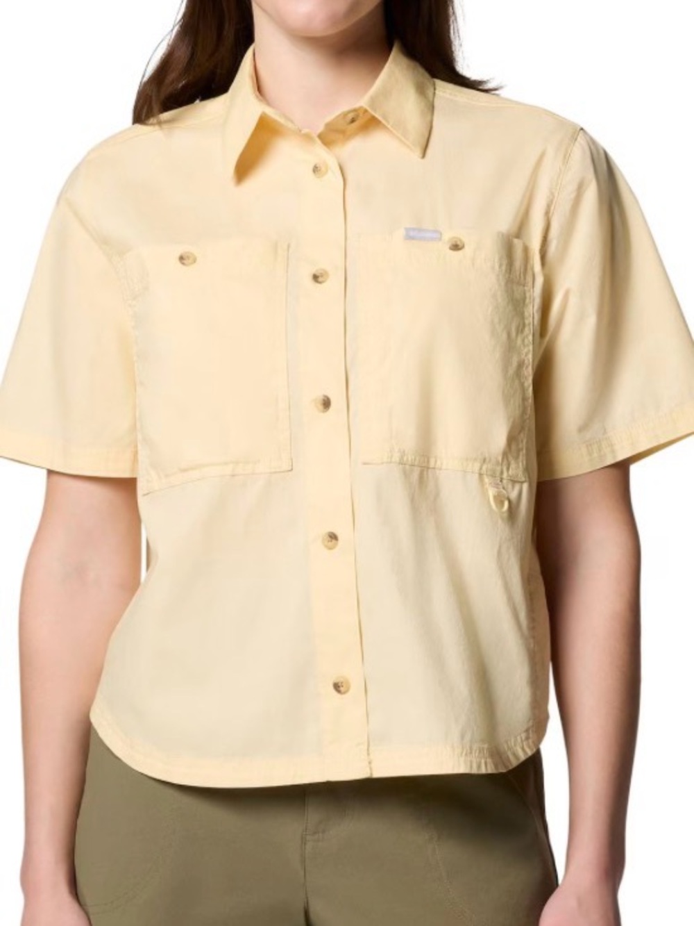 Columbia Brea Falls Woven Utility Shirt Yellow XS NWT